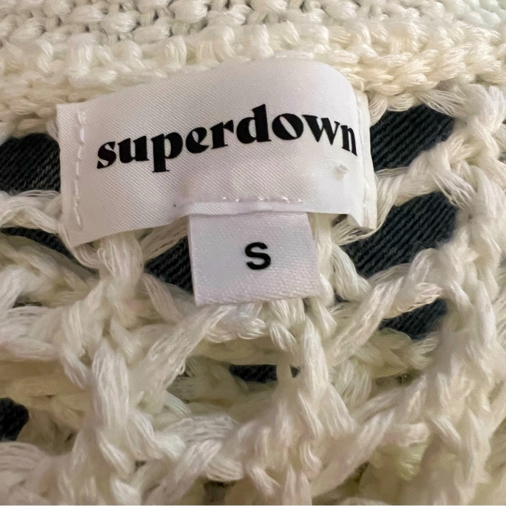 Superdown Revolve Bronwin Crochet Button Top Red … - image 6